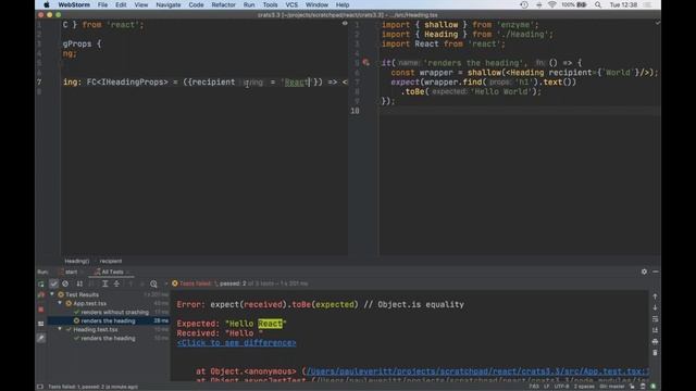 React + TypeScript + TDD in WebStorm, Part 2 смотреть онлайн
