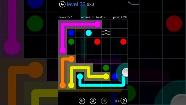 Flow Free Bridges Challenge Pack 8x8 Level 32 Walkthrough смотреть онлайн