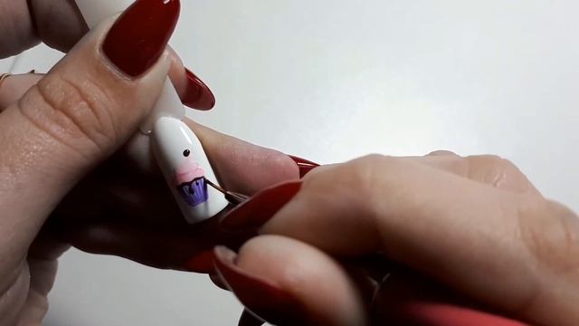 Роспись гель лаками#пирожное#дизайн ногтей смотреть онлайн