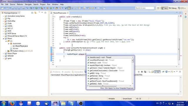 Creating a simple Java music player смотреть онлайн