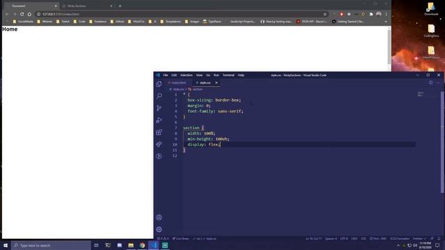 Sticky Sections - Css смотреть онлайн