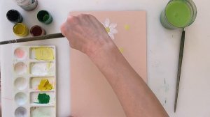 Рисуем ромашки гуашью для начинающих. Как нарисовать букет ромашек. Урок рисования. Draw chamomile.