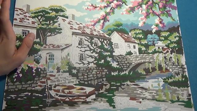 Я НАЧАЛА РАСКРАШИВАТЬ. Часть 5. Раскраска по номерам. Dimensions. Village canal. Paint works. смотреть онлайн