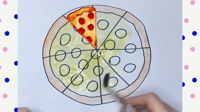 КАК НАРИСОВАТЬ ПИЦЦУ для детей легко за 1 минуту | Раскраска пицца! How to draw a pizza for kids смотреть онлайн