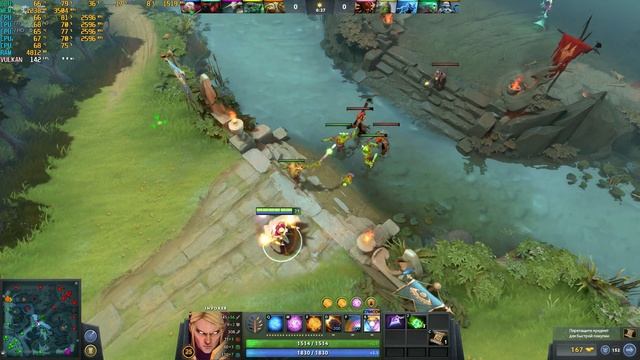 Vulkan VS DirectX!!!! Тест в Dota 2 на ноутбуке I5 7300hq gtx1050 смотреть онлайн