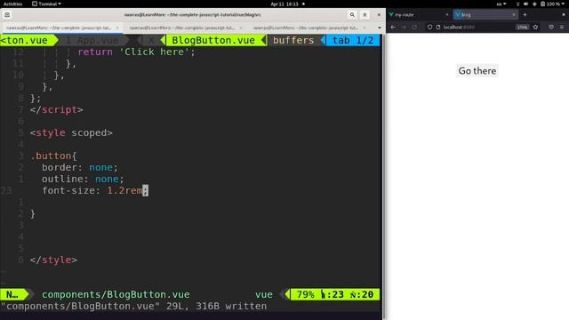 26- كورس VUE 3: Blog App - Button Component смотреть онлайн