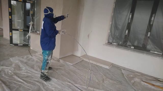 Окраска Фасада-д.Ржавка Flugger-первый слой