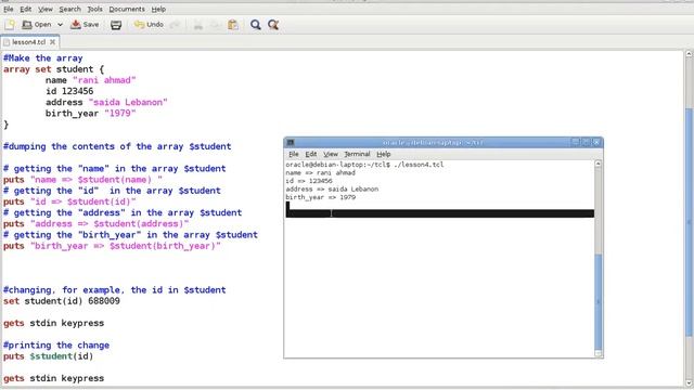 Programming in Tcl/Tk Lesson 4: Arrays (English Version) смотреть онлайн