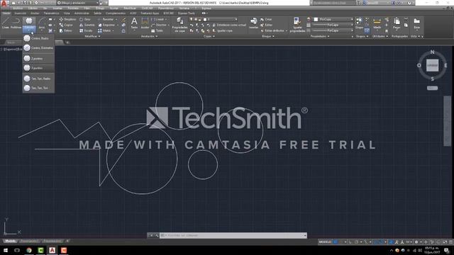AUTOCAD 2017 Ribbon de Dibujo смотреть онлайн