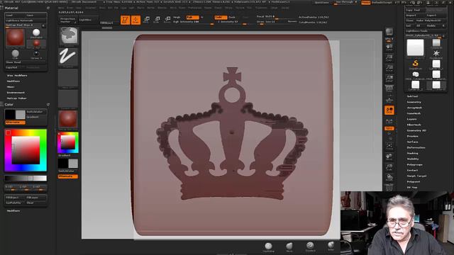 5. Zbrush - Барельеф. Корона (часть1). Уроки самообучения