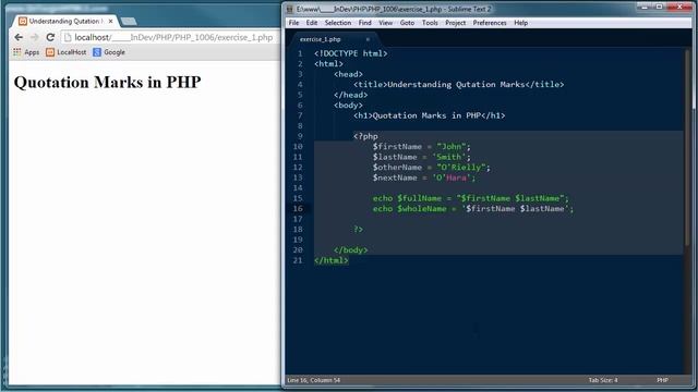 31006 - Understanding Quotation Marks in PHP смотреть онлайн