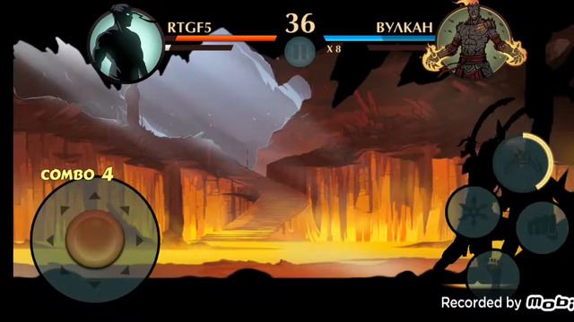 побеждаю вулкана в Shadow Fight 2 смотреть онлайн