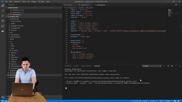 End to end (e2e) test with Cypress in React application - step by step смотреть онлайн