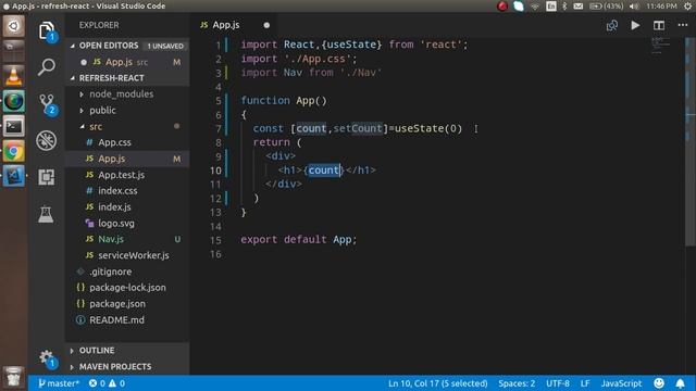 Reactjs 16 tutorial #5 use state in function component смотреть онлайн