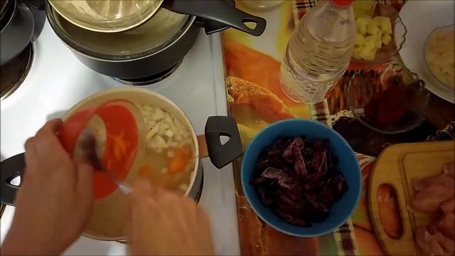 Борщ без зажарки Быстрый пошаговый рецепт борща Мировой борщ! Обзор борща/ Red Borshch Step-by-step