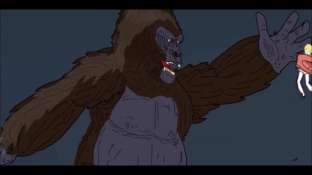 King Kong 1976 VS Skull Crawlers KAIJU MOMENTS!!!! смотреть онлайн