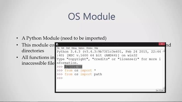 Python OS Module смотреть онлайн