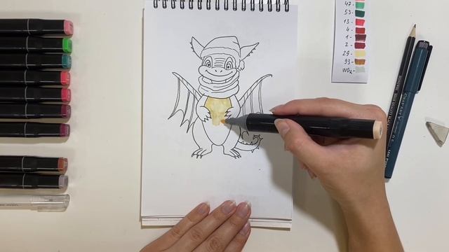 Рисунок дракона на Новый год. Как нарисовать дракона для детей. смотреть онлайн