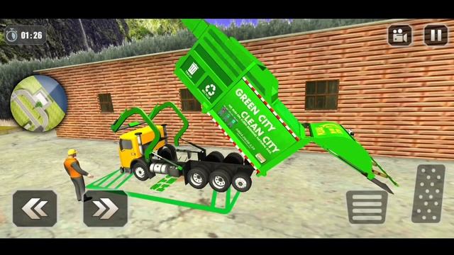 Garbage truck driving Simulator 2020 game. How to play garbage truck driving game -Android gameplay смотреть онлайн