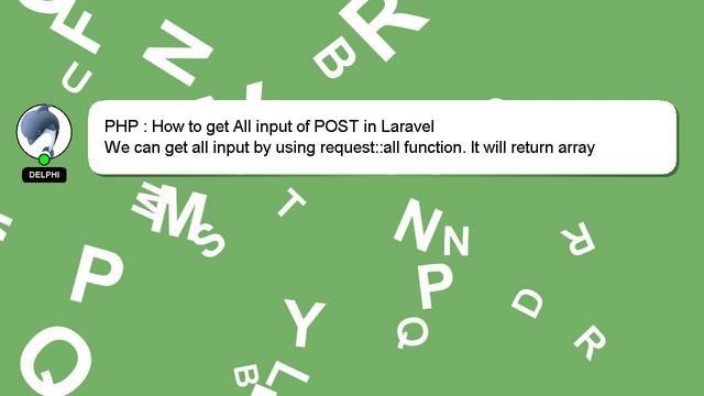 PHP : How to get All input of POST in Laravel смотреть онлайн