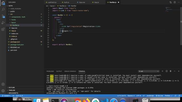 Создание приложения авторизации на React/Node.js. Часть 7 - frontend react router dom смотреть онлайн