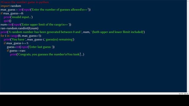 Guess the number game in python || Python Project for beginners смотреть онлайн