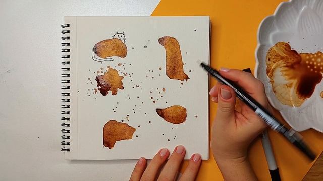 Бесплатный урок рисования / Занятие на развитие фантазии / Рисуем с помощью кофе / Персонажи смотреть онлайн
