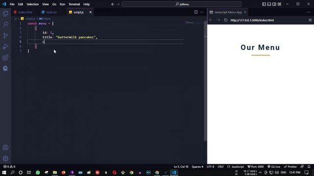 Under 50 Minutes | Food Menu Category Filter Or Tabs | HTML, CSS & Vanilla JavaScript | Code Katana смотреть онлайн
