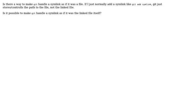 Unix & Linux: Git - handle symlink as if it was a file смотреть онлайн