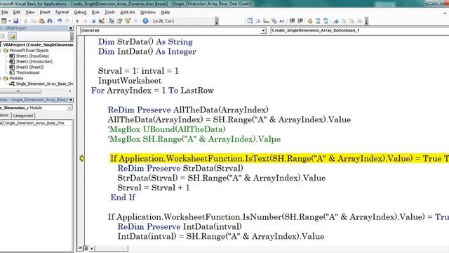 Excel VBA Macros : Create Single Dimension Array Dynamic Based on Datatype смотреть онлайн