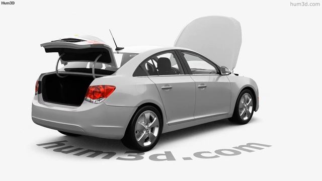Chevrolet Cruze sedan with HQ interior and Engine 2009 3D model by Hum3D.com смотреть онлайн