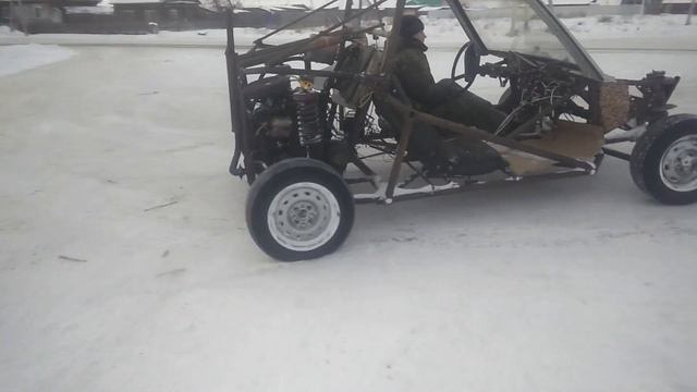 Самодельный багги//все таки едет боком? //пробуем offroad смотреть онлайн