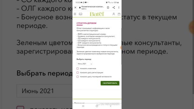 Как сформировать отчёт по структуре в Батэль смотреть онлайн