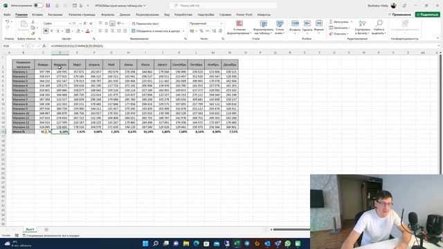 БЫСТРЫЙ АНАЛИЗ ТАБЛИЦ В EXCEL (очень полезный инструмент). #обучениеэксель #эксель #анализ #таблица смотреть онлайн