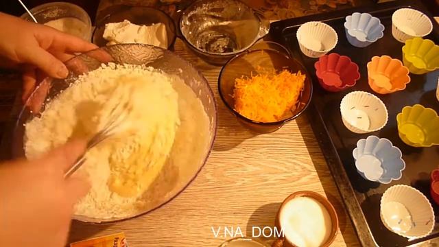 Тыквенно-творожный, низкокалорийный мини-кекс! | Рецепт в описании ♡ смотреть онлайн