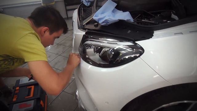 Оклейка антигравийной пленкой Mercedes GLE смотреть онлайн