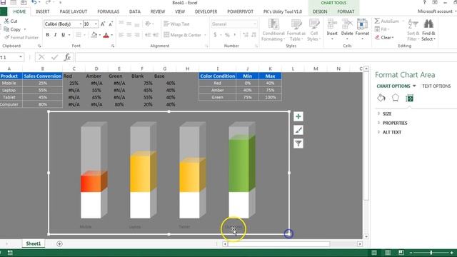 Info-graphics: RAG Conditional Formatting in 3D Chart смотреть онлайн
