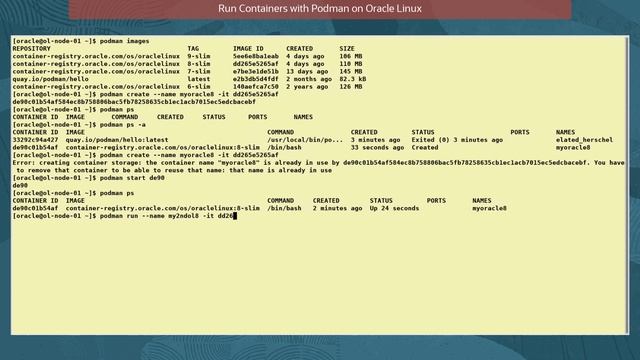 Run Containers with Podman on Oracle Linux смотреть онлайн