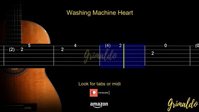 Mitski - Washing Machine Heart. Tutorial guitar Tabs смотреть онлайн