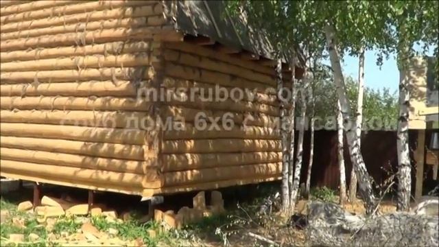 сруб дома 6х6 с мансардой смотреть онлайн