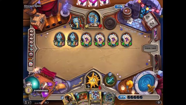Hearthstone One Night In Karazhan #2 The Parlor Silverware Golem Tutorial Gameplay смотреть онлайн