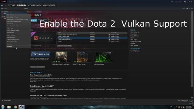 How To Enable Vulkan API In Dota 2! (Tutorial) смотреть онлайн