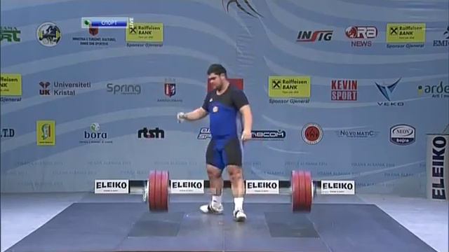 Men +105 Kg Snatch European Weightlifting Championships Tirana 2013