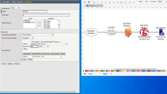 Tutorial Membuat Node, Pool, & Virtual Server (VS) pada Web Application Firewall BigIP F5 смотреть онлайн