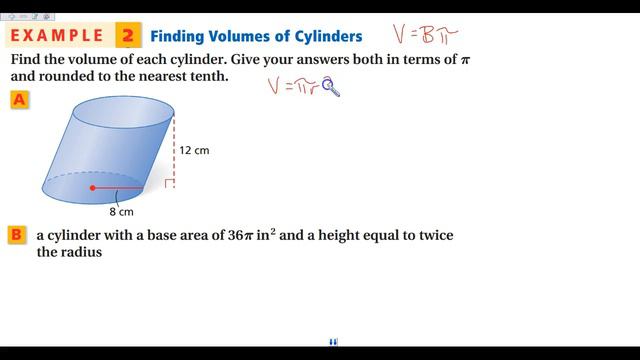 11-2 Volumes of Prisms and Cylinders смотреть онлайн