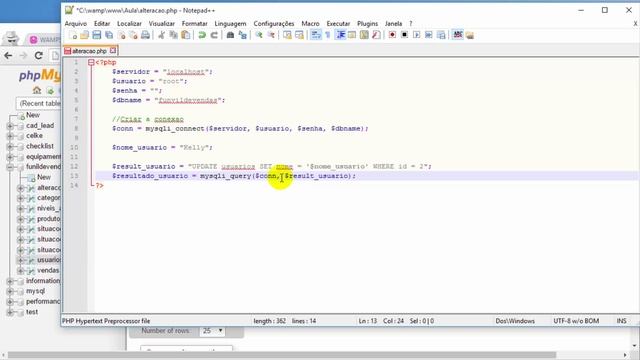 Formulário em PHP para editar informações no banco de dados смотреть онлайн