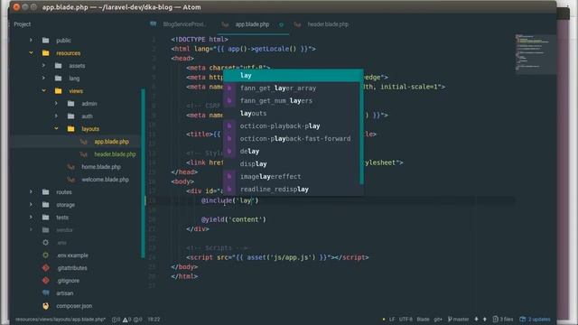 #13 Blog - Laravel вывод меню на всех страницах и сервис провайдеры | Laravel 5.6 | Laravel 5.x | смотреть онлайн
