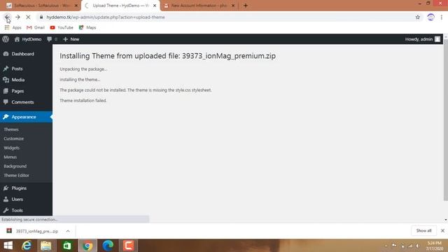 How to fix “style.css missing” error while uploading premium themes смотреть онлайн