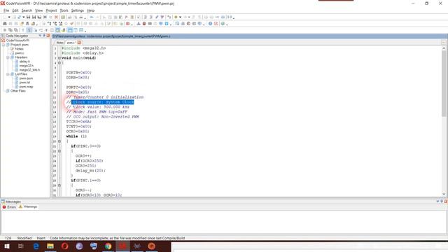 simple project with timer /counter_ PWM mode_with atmega32 in Proteus смотреть онлайн