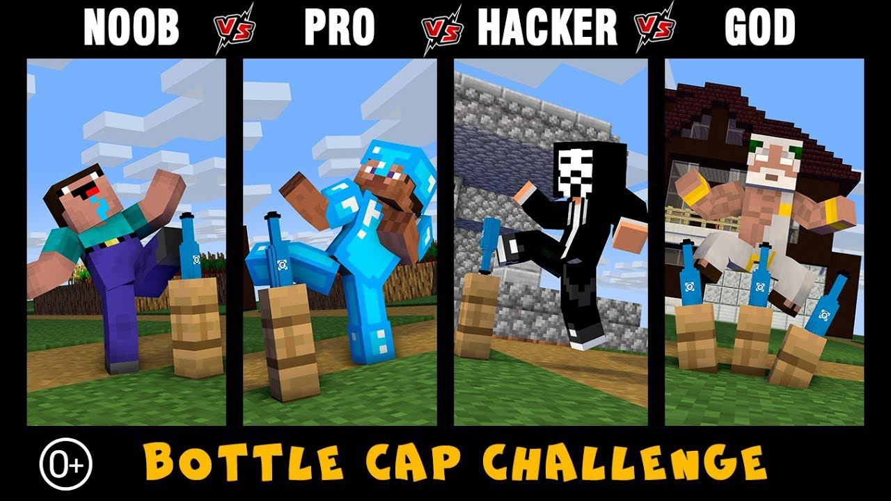 Minecraft Battle: Bottle Cap Challenge - Minecraft animation (0+) #bottlecapchallenge смотреть онлайн